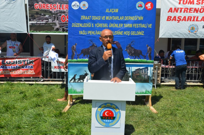 Alaçam Güreşlerinde Orhan Okullu Başpehlivan Oldu