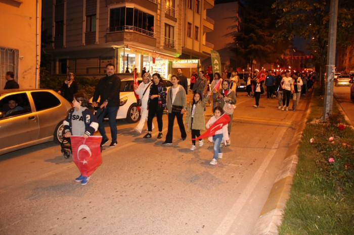 Bafra'da Gençlik Yürüyüşü Düzenlendi