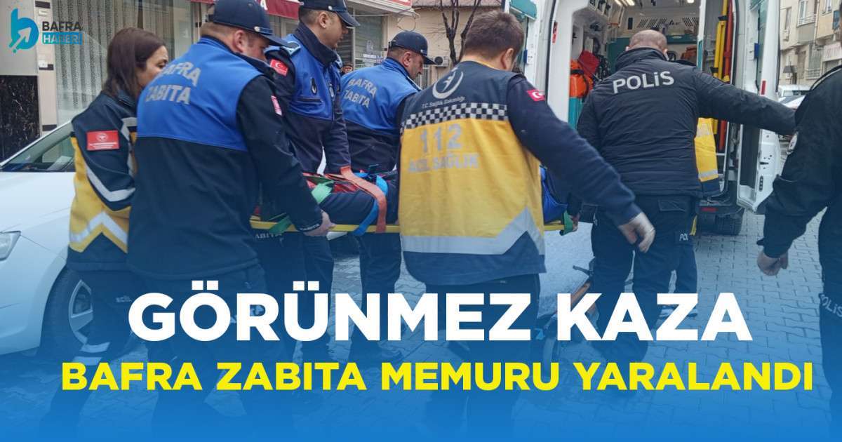 Bafra Zabıta Memuru Ayağını Kırdı